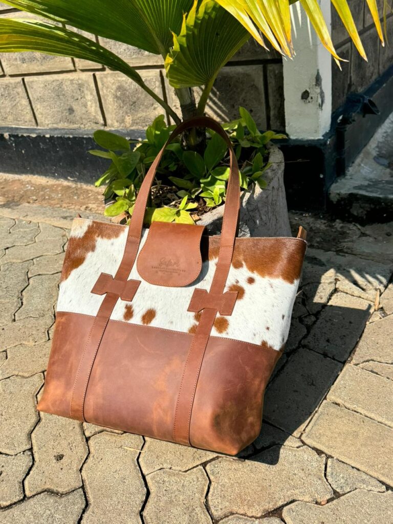 Njeri Leather Tote-Large